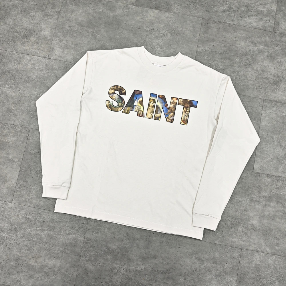 Yao Fashion Saint OF Michael 25SS Simple Style Oversize Loose Vintage Cleanfit Tops Long Sleeve Streetwear T Shirt For Men 251211