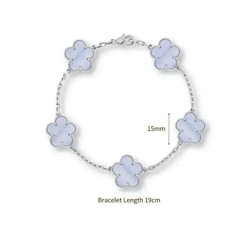 2025 New Hot Selling High Quality Natural Gemstone Four Flower/Five Leaf Flower Women Bracelet Luxury Jewelry