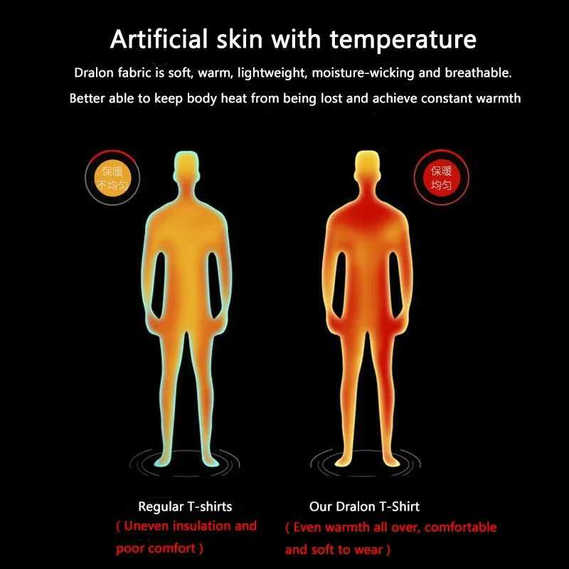 DUKEEN 350g Heavyweight Microfleece Thermal Mens Base Layer Autumn Winter Solid Color Basic Warm Long Sleeve Undershirt G251215