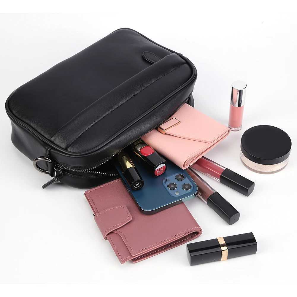 Messenger Sling Bags For Men Casual PU Small Zipper Crossbody Pouch Men Shoulder Bag Women Square Bag Trendy Diagonal Chest BagT251215