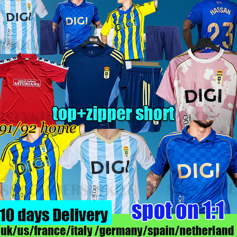 25 26 camiseta Real Oviedo soccer jersey men kids football shirts tops home away third fans version Camiseta de Futbol Real Oviedo