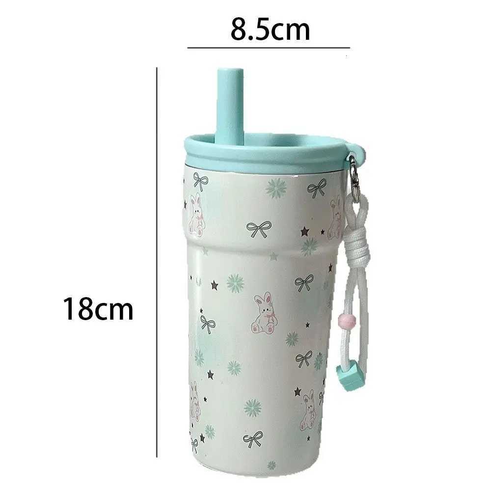 High Appearance 500 Vacuum Cup Large Capacity With Lifting Rope Insulated Cup Leak-proof Double Drink Suction Tube Cup Drinkware H251215