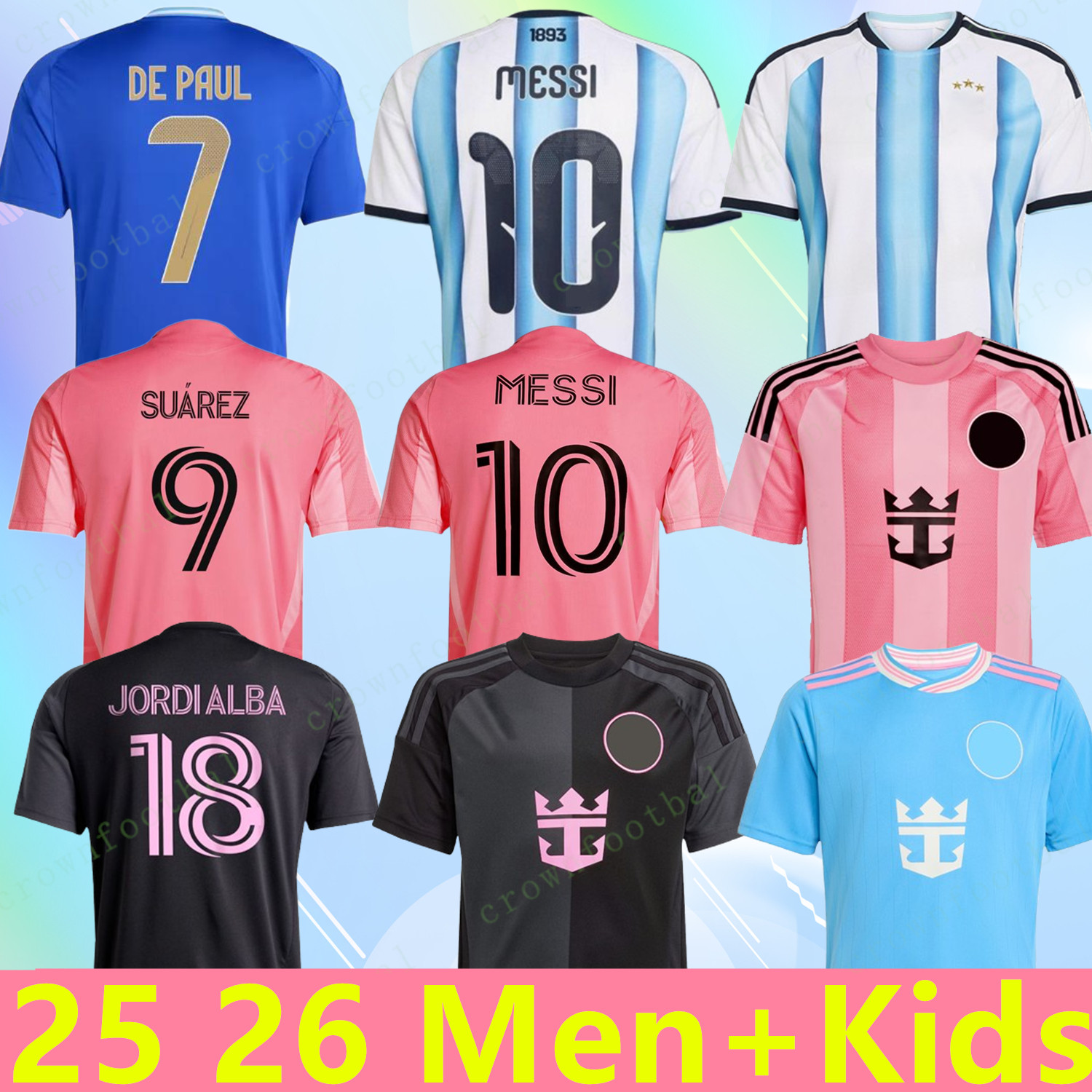 25 26 ArgentinaS soccer Jerseys MESSIS GARNACHO DE PAUL National Team MARTINEZ MARADONA J.ALVAREZ SUAREZ SERGIO Football Shirts 2025 2026 Miamis FC Women men kids Kit