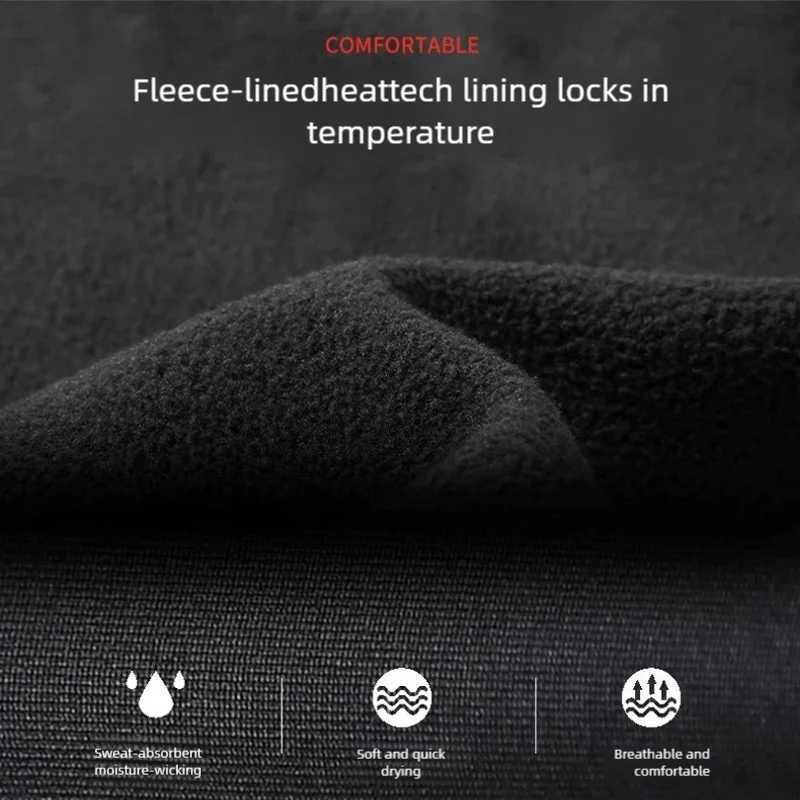 2025 Winter Male Long Sleeve t-Shirts Fleece High Collar Thermal Underwear Thermal Clothing Men Compression Thermal Shirts G251215