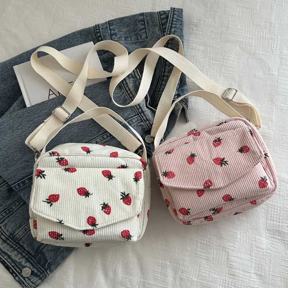 Corduroy Cartoon Shoulder Bag with Adjustable Strap Trendy Crossbody Bag Adorable Shoulder Bag Women Commute BagT251215