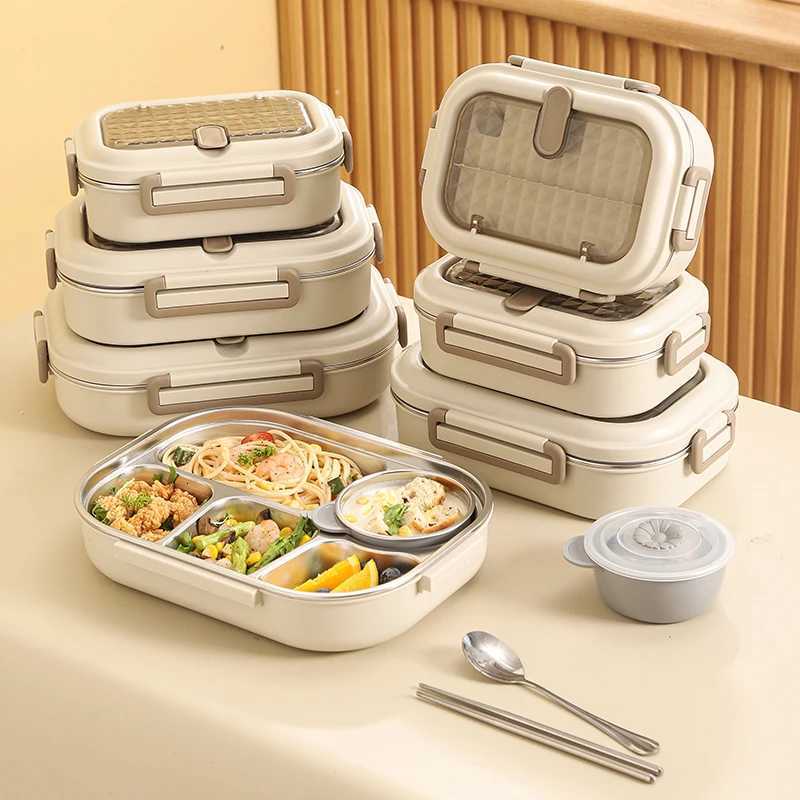 304 Stainless Steel Insated Lunch Box Off Workers Sed Portable Lunch Box with Bag Students Kids Cmercial Bento Box Set H251213