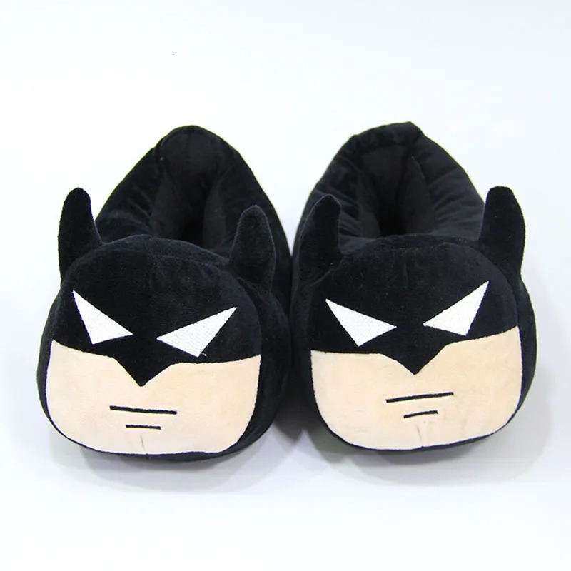 28cm Cartoon Shoes Batman Slippers Anime Figure Cosplay Winter Warm Shoes Adult Indoor Floor Homewear Shoes Party Gift 251210