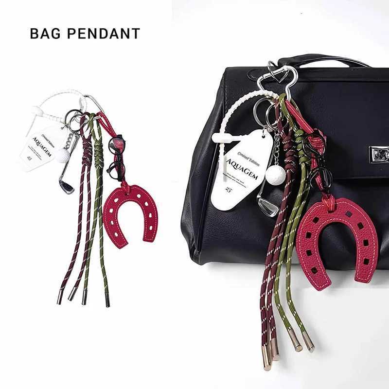 Hot Ins Style Maximalism Trend Bag Pendant Cute Hoof Horseshoe Decoration Keychain Straps Phone Lanyard Phone Charm M251215
