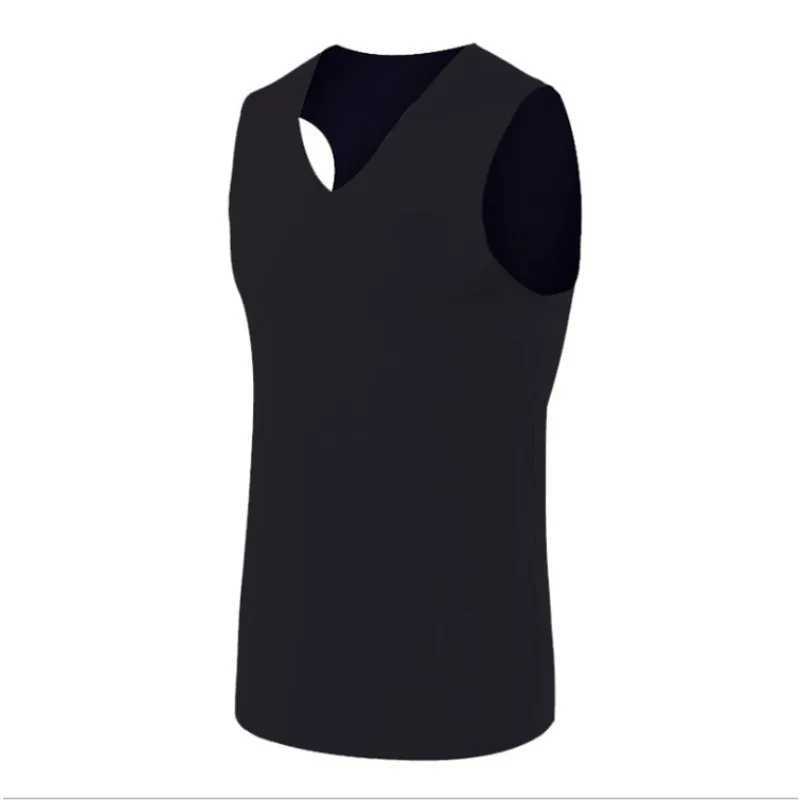 Reversible Soft and Seamless Men Thermal Vest Black Vest Thickened Brushed Base Layer Sleeveless Underwear Gray Plus Size G251215