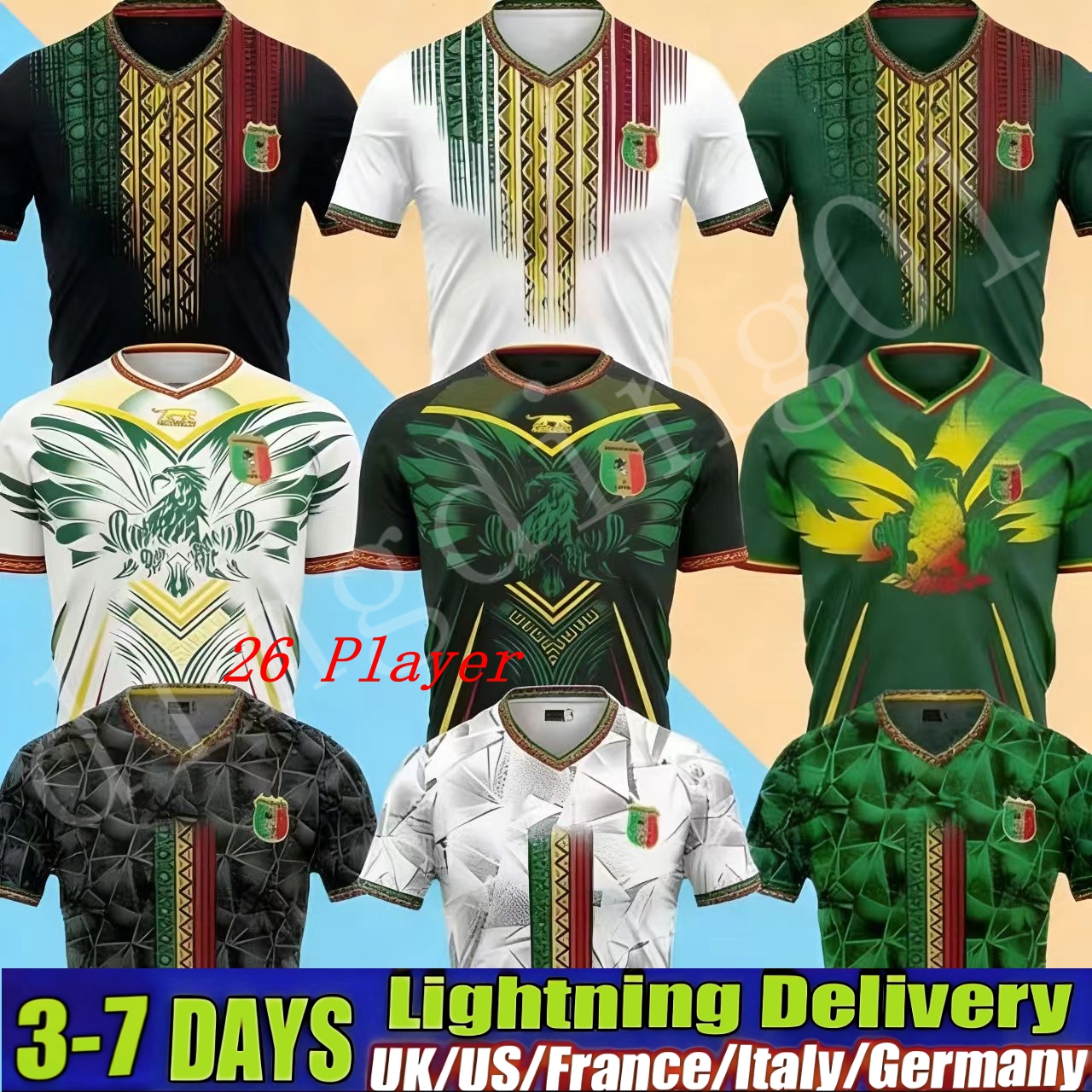 24/25 Mali Soccer Jerseys National Team Camara Traore SOUMAILA MAHAMANE MAMADOU SALAM 2023 2024 2025 Home Away Third Fan Player Fourth men Football Shirt T Men