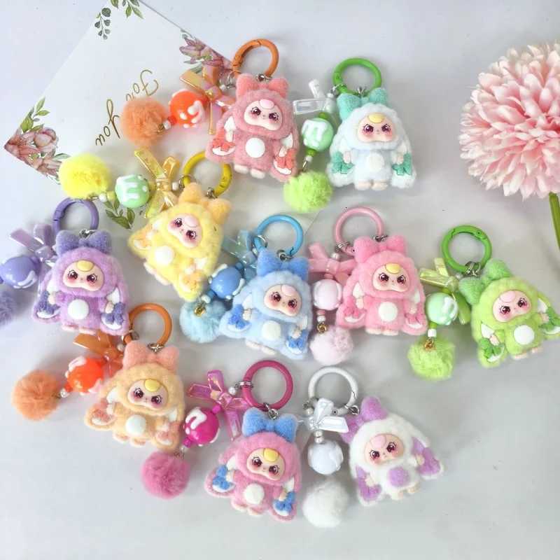 New 10 Pcs Mixed Three Keychain Pendant Flocking Doll Keai Bags Hang Ornaments Student Gifts M251215