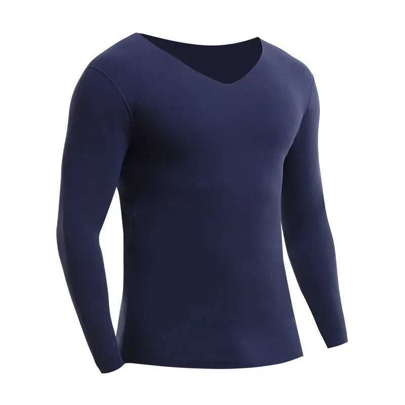 2PCS Mens thermal underwear seamless single-piece thickened and fleece autumn and winter outerwear basic base layer cold-p G251215