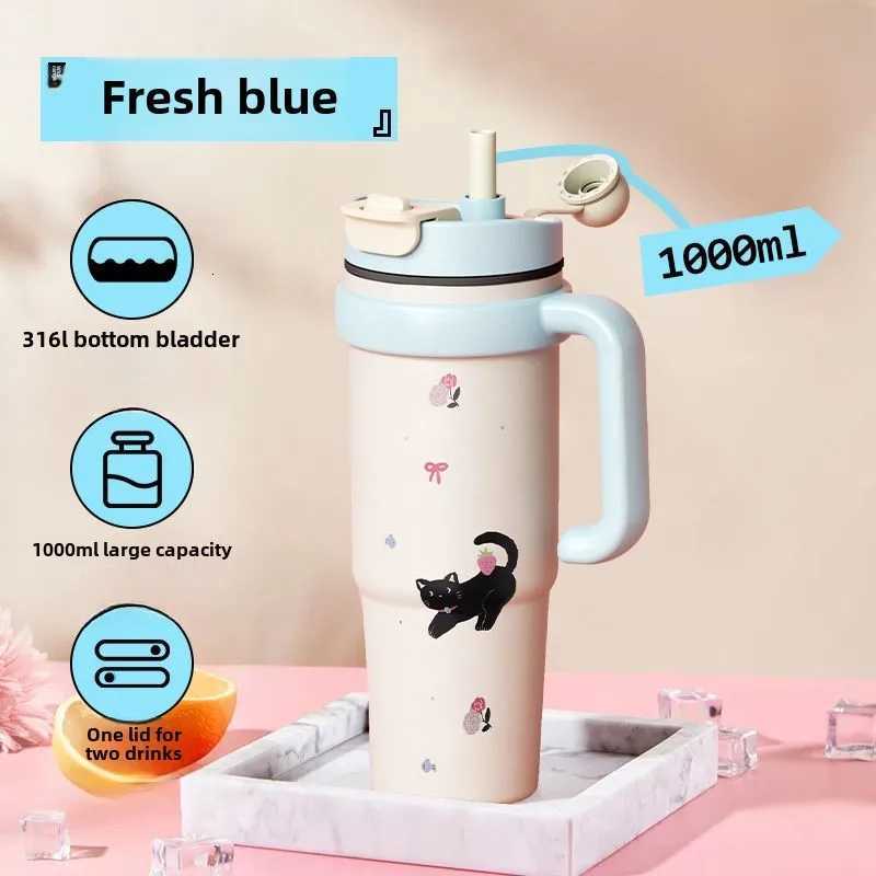 Coffee Mug Female High-Quty Appearance Cup Creative Water Cup Thermos Bottles Stainless Steel Water Bottle H251215