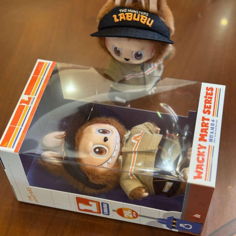 38Cm Labubu The Monstersthe Naughty Cashier Glass Doll Vinyl Toys