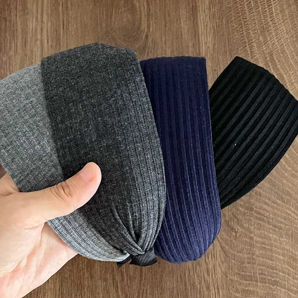 Women Very Wide Ribbed Knit Hairbands Tooth Headbands Non-slip For Washing Sports Simple Solid Color High Crown Headwrap 7cmXJ251215 - view 3