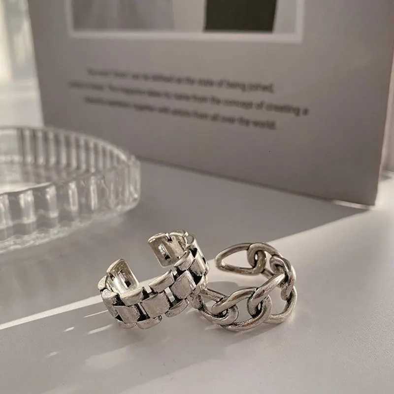 VENTFILLE 925 Sterling Silver Finger Rings New Fashion Creative Cross Hollow Chain Geometric Party Jewelry Gifts M251215