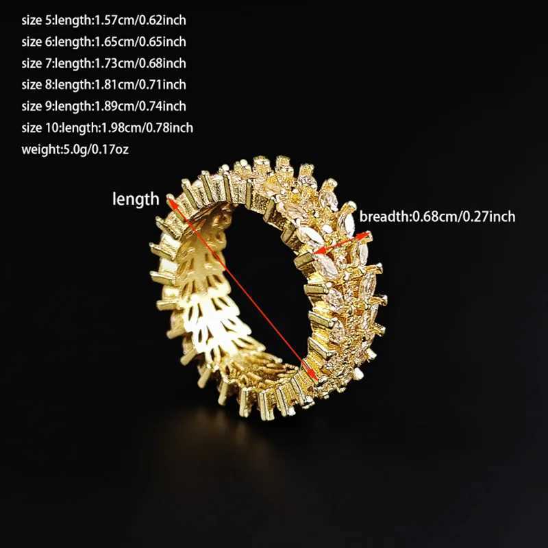 Luxury Fashion Marquise Zircon Cut Eternity Band Ring for Wedding Engagement Girls Ladys and Women Sepcial Unique R7035 M251215