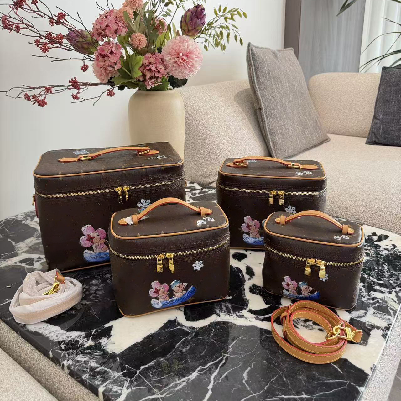 Cosmetic Bag Box Tote Makeup Bag Designer Make Up Handbag Weekend Travel Toilet Wash Bags Beauty Makeup Case Women Crossbody Shoulder Bags