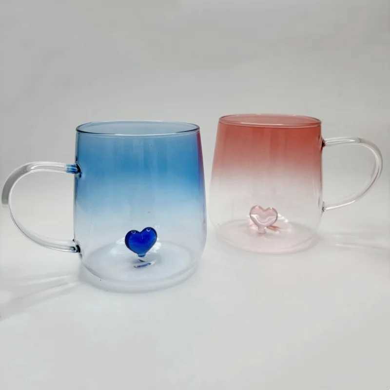 Vntines Day Limited Gradient Color Cup Heat-resistant and Explosion-proof High Couples High Beauty Creative Cup 400ml H251215