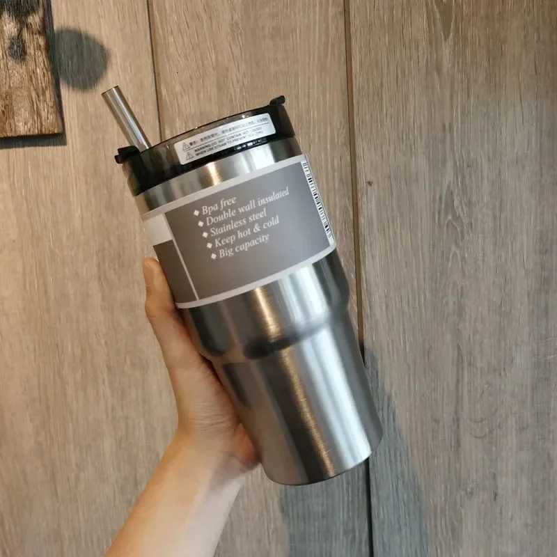 30oz Tumblers Bottle Tumbler Insulated Mug With Straw Lids 304 Stainless Steel Vacuum Insulat Thermal Water Bottle for Car H251215