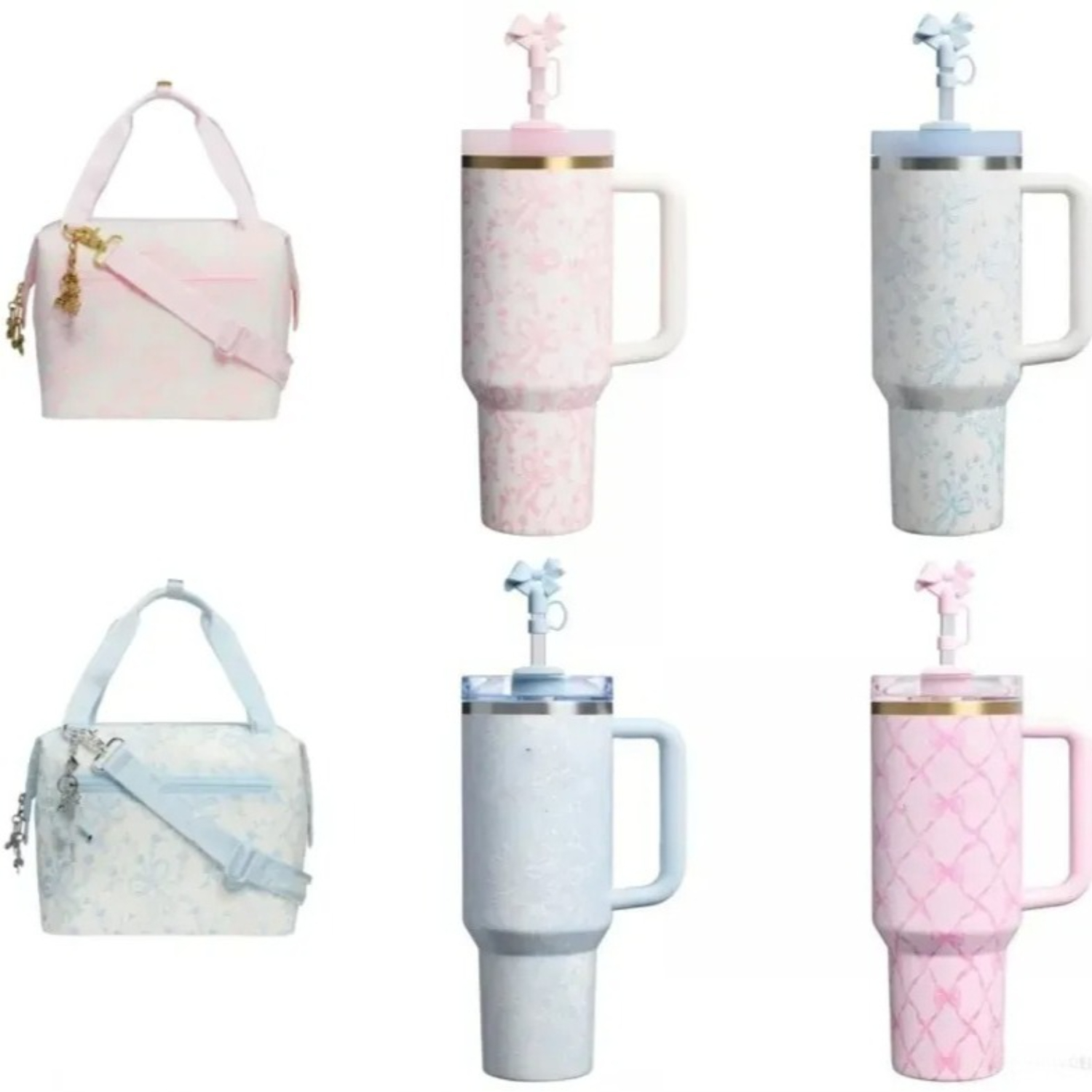 US Warehouse Cooler Bag and Lunch Box All Day Julienne Mini Soft Bag Cooler 10-Can Travel Cooler Bags Holiday Christmas Gifts Coquette Bow Chantilly 241215