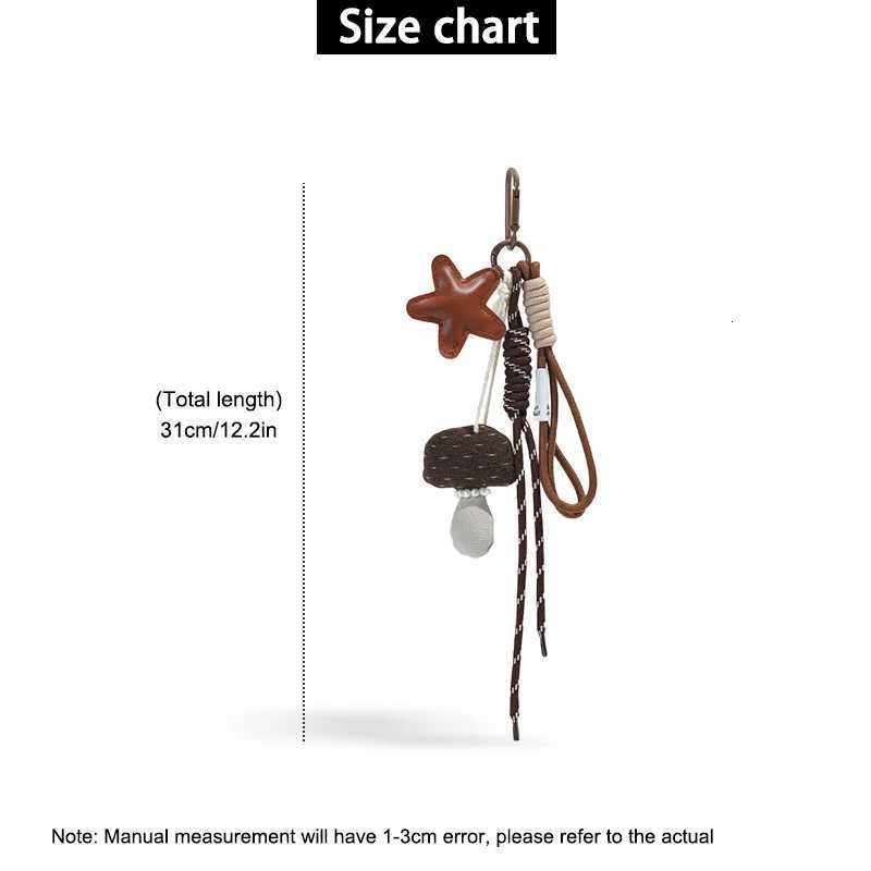 EverToner Maillard style star mushroom hanging rope bag pendant super beautiful keychain pendant Bag Accessories M251215