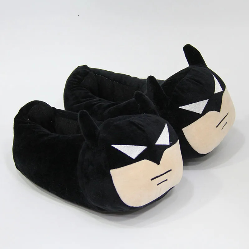 28cm Cartoon Shoes Batman Slippers Anime Figure Cosplay Winter Warm Shoes Adult Indoor Floor Homewear Shoes Party Gift 251210