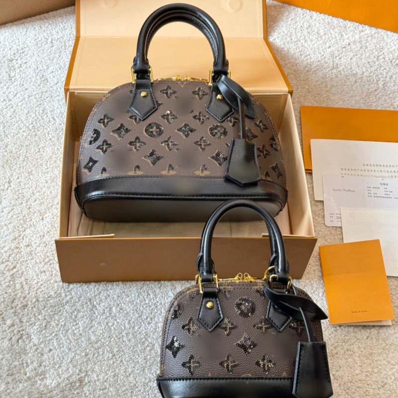 Designer Bag Genuine Leather Mini Handbag Luxury Sequin Shoulder Bag Purses Women High Quality Crossbady Bags Ladies Classic Shell Bag