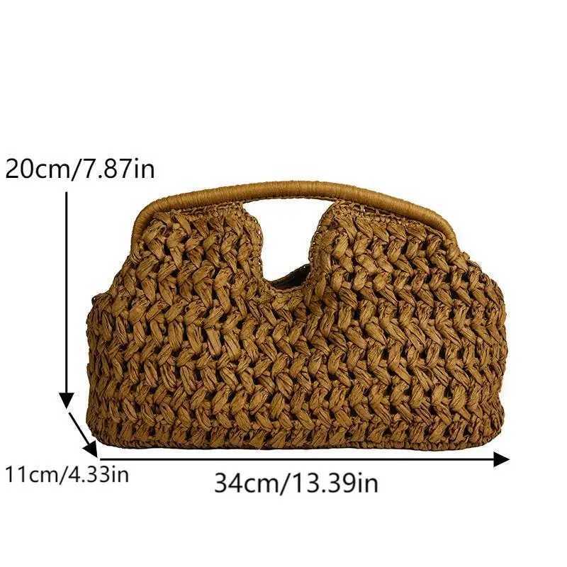 Fashion Elegant Woven Handbag Female Beach Straw Underarm Bag Versatile Exquisite Shoulder Bags Evening Bags For Women GiftsT251215