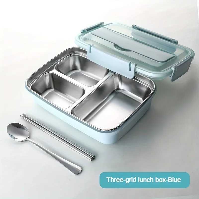 Easy-Clean Bento Container For Students Off WorkersLeak-Proof Stainless Steel Lunch Box With 3/4 Cpartments - Durable H251213