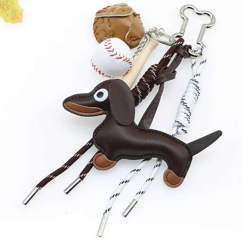 New Cartoon Personalized Keychain Bag Pendant Series Sausage Dog Shaped Bag Hanging Decoration For Gift M251215