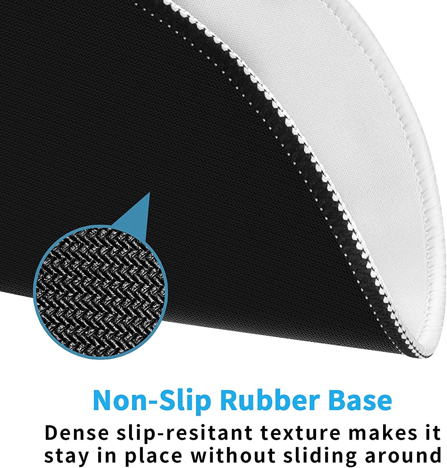 Sublimation Blank Mousepad Blanks with Non Slip Rubber Base Stiched Edge Round Mouse Pad for Heat Transfer Press Printing Crafts