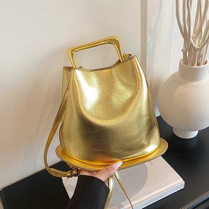 Luxury Gold Evening Purse And Handbag Fashion Clutch Bag Designer 2 Set Bucket Tote Bag Women 8 Color Pu Leather Crossbody Bags H260523