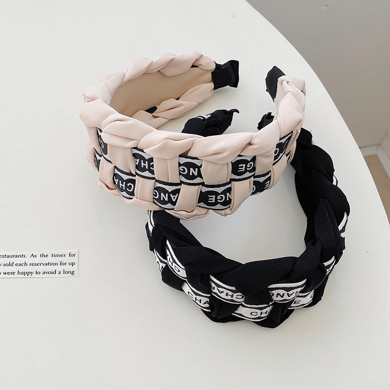 Designer Headband Simple Letter Weaving Wide Headband luxury High-end Braided Headband Casual Headband Face Wash Women's Hair Accessories