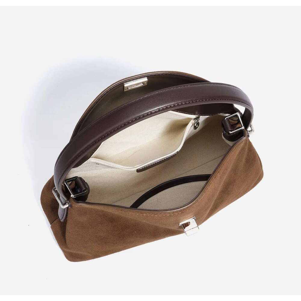 All New Mirror Quality Designer Tote Bag Large Capacity Suede Hobo Handbags for Women Quilted Shoulder Chain Bag Brown Purse