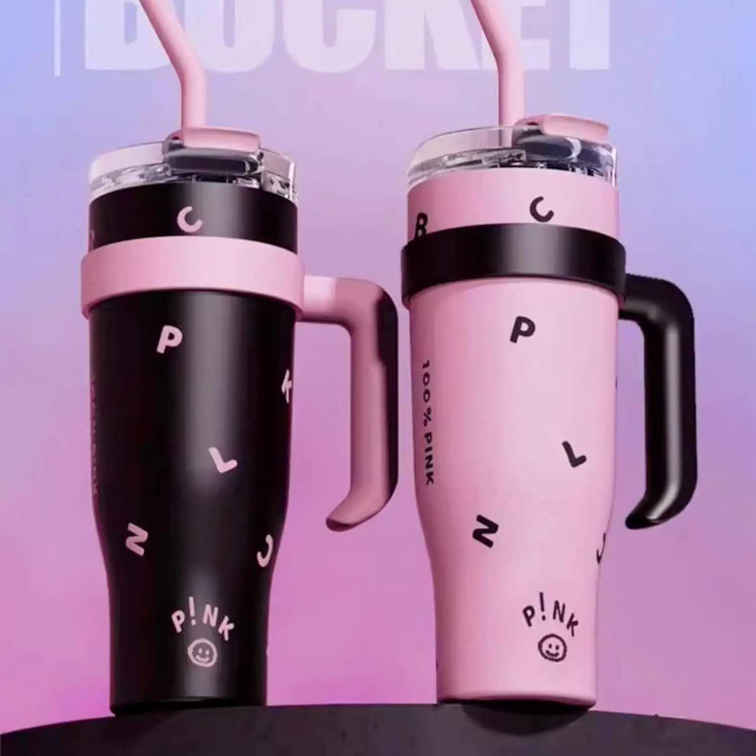 1200ML Stainless Steel Vacuum Insulated Tumbler Large-capacity Water Bottle Thermos Straw Cup Outdoor Travel Drinkware Kettle H251215