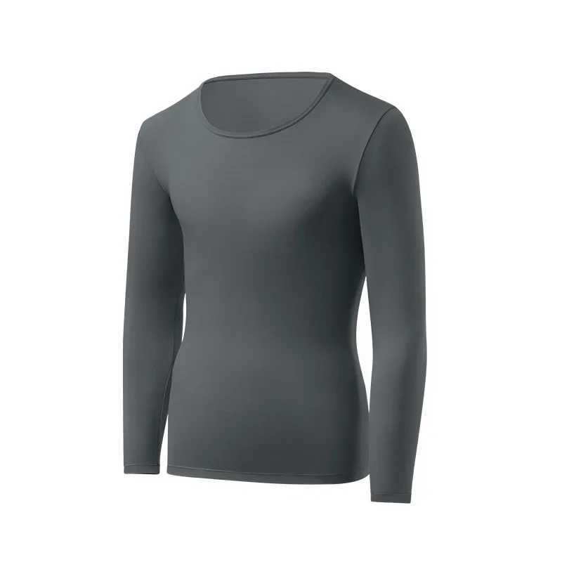 1pcs Mens Ultrathin Thermal Underwear High elasticity Plus Size Constant Temperature Seamless Long Sleeve Bottoming Tops G2512151