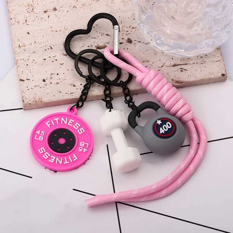 3DMini Dumbbell Fitness Kettle Keychain for Women Fashion Bag Pendant Fitness Enthusiast Bag Car Key Charm Decoration Gift M251215