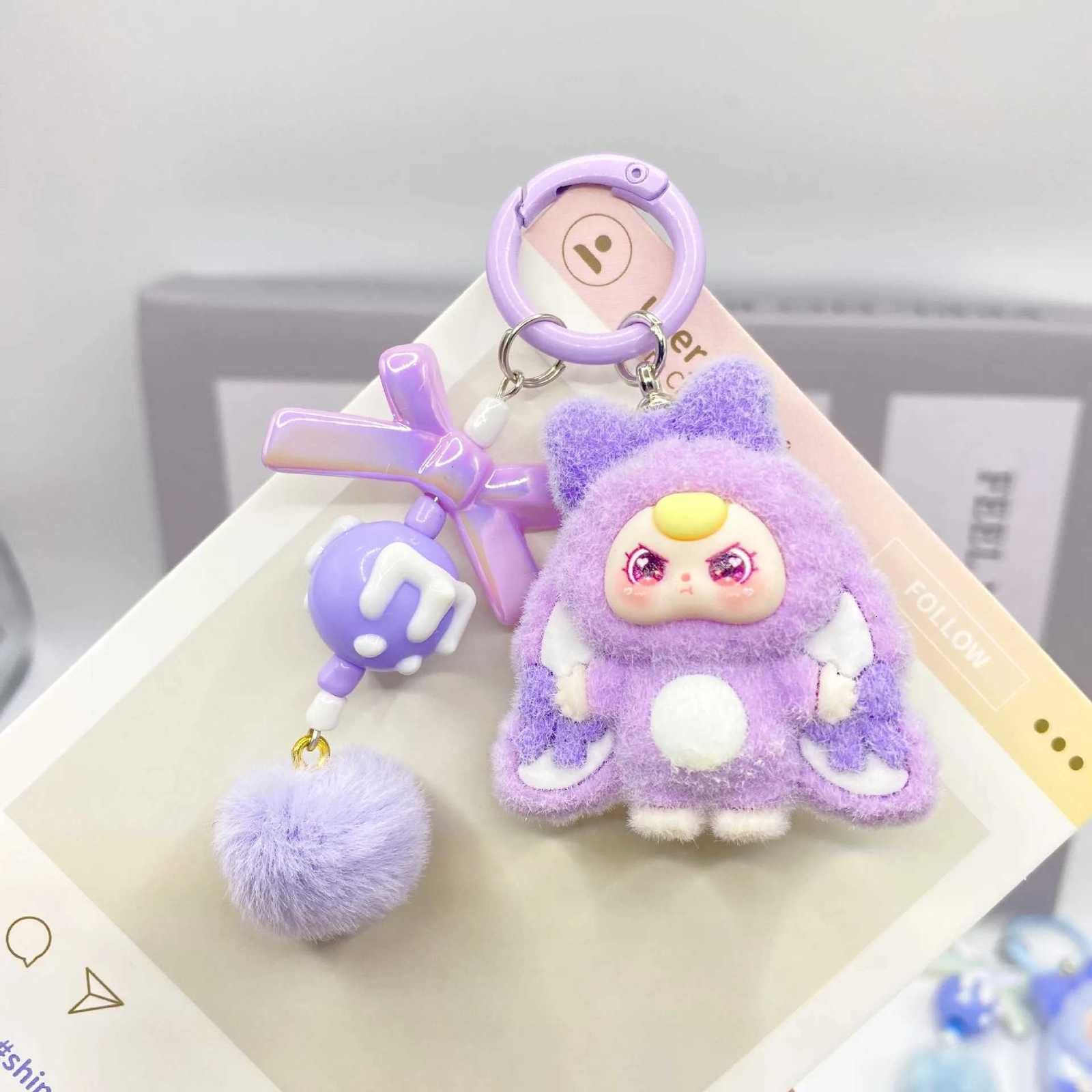 Bow Plush Keychain - Big Ears 3D Cartoon Doll for 3 Year Old Backpack Charm Gift Xmas 2025 M251215