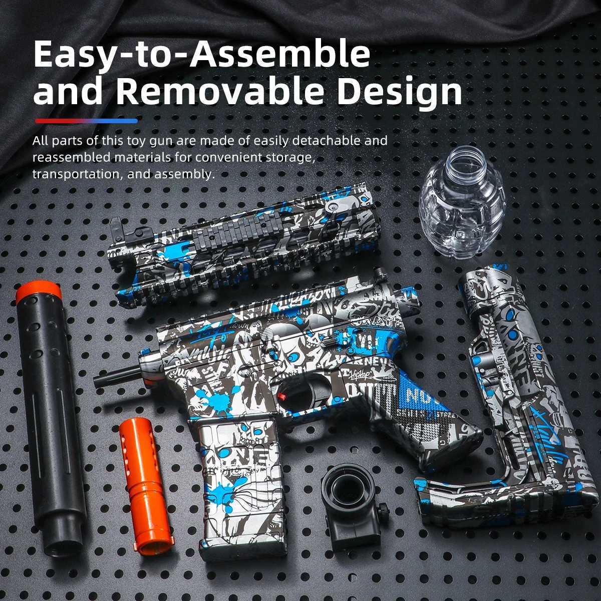2025 Exclusive Metallic Finish M4 Electric Gel Ball Blaster Toy Gun - High-Speed Rechargeable Toy Gun Perfect Gift For Summer W251215
