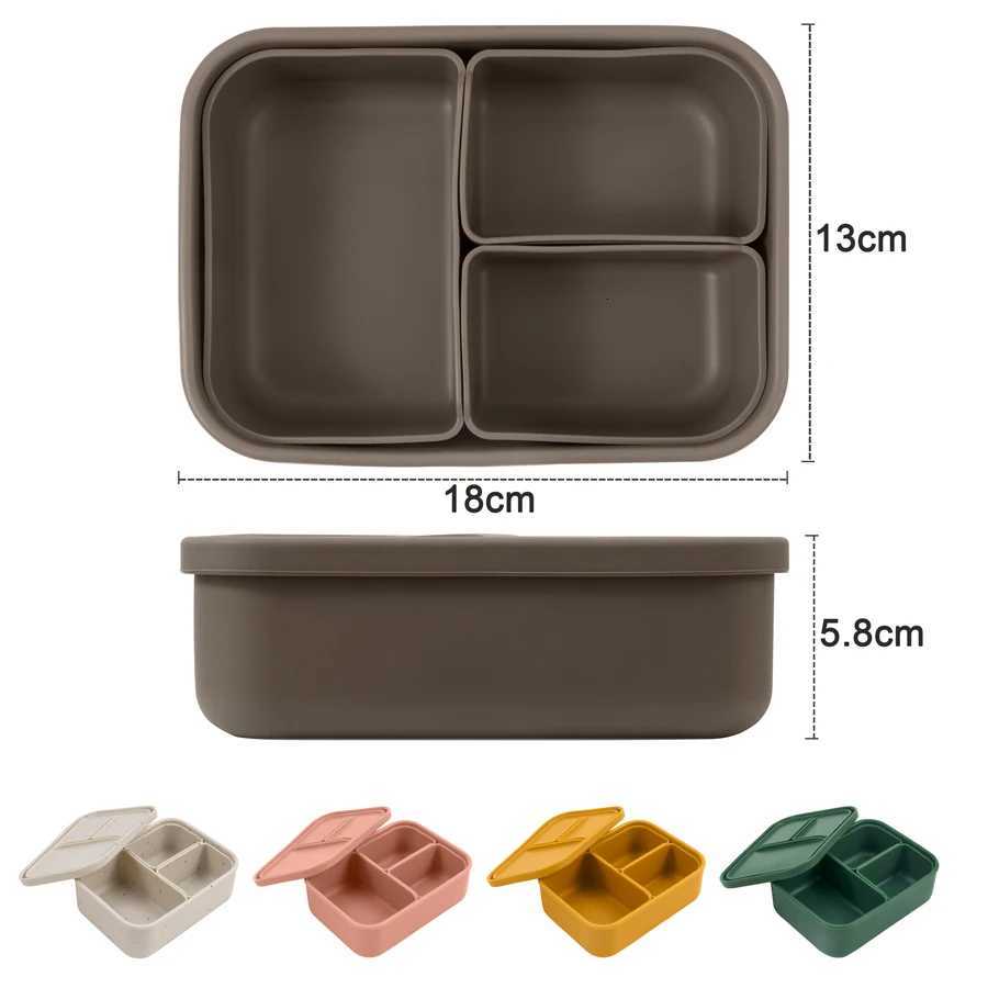 Detachable Lunch Box Portable Bento Box Silicone Dishes For Baby Leakproof Food Container Feedings Set Bowl Tableware Baby Items H251213
