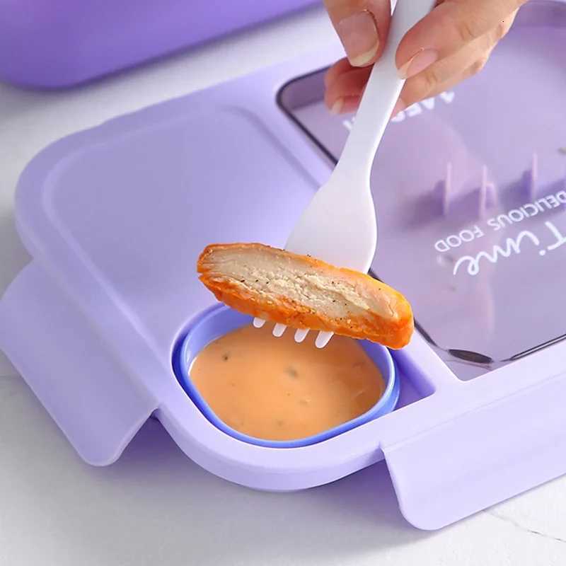 Portable Lunch Box Off Bento Box With Fork and Spoon Microwave Food Storage Container Reusable Food Boxes Quality Plastic H251213