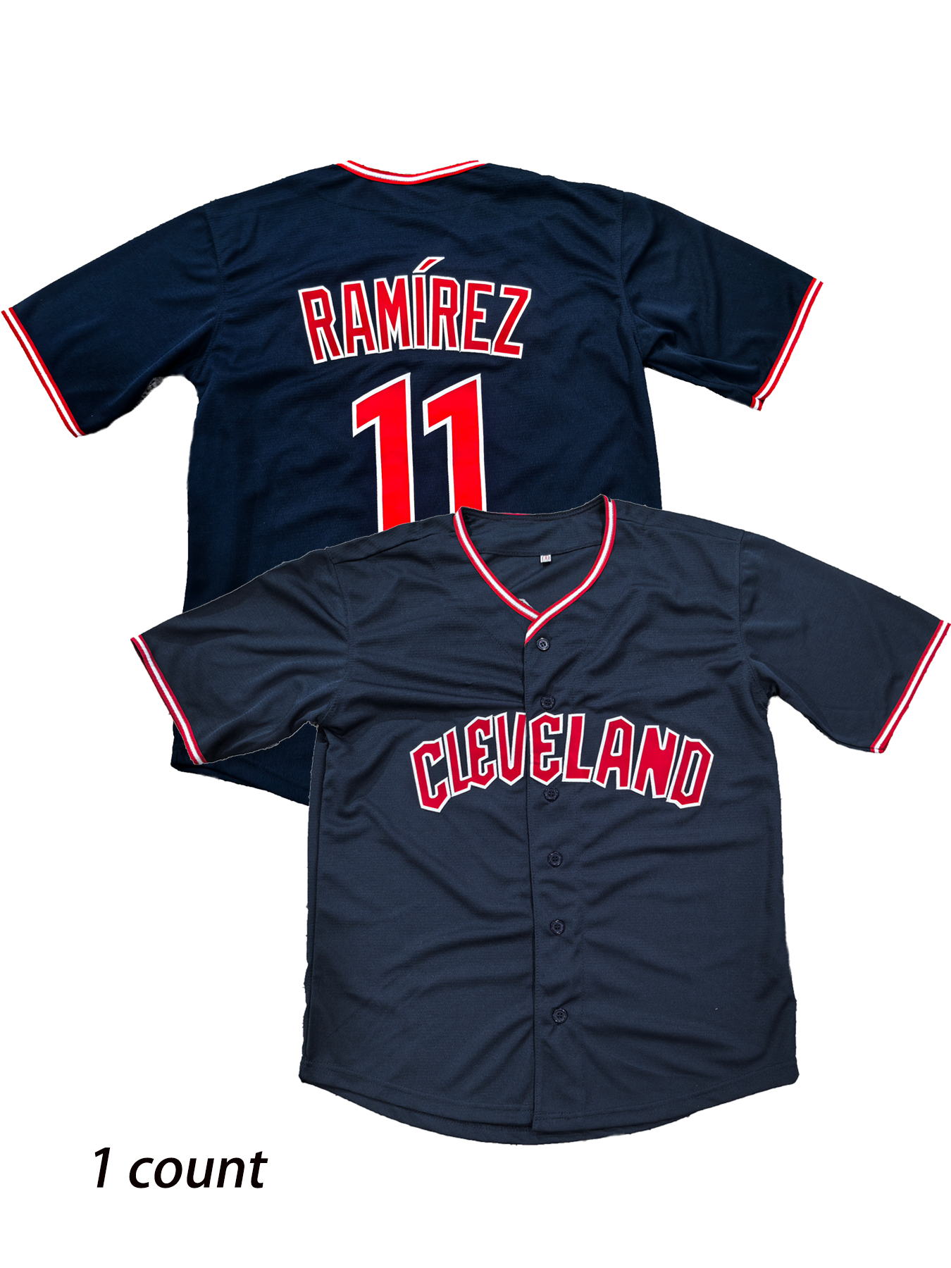 In stock Jose Ramirez 11 Baseball Jerseys Double Stitched Name Number comfortable and breathable sports Baseball tops