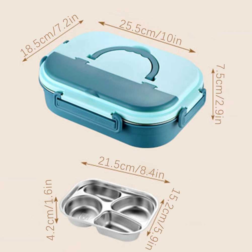 Insated Lunch Box4 Grid Insated Bento BoxMti Grid High Capacity Food ContainersLeakproof Fast Food Boxfor School Off H251213