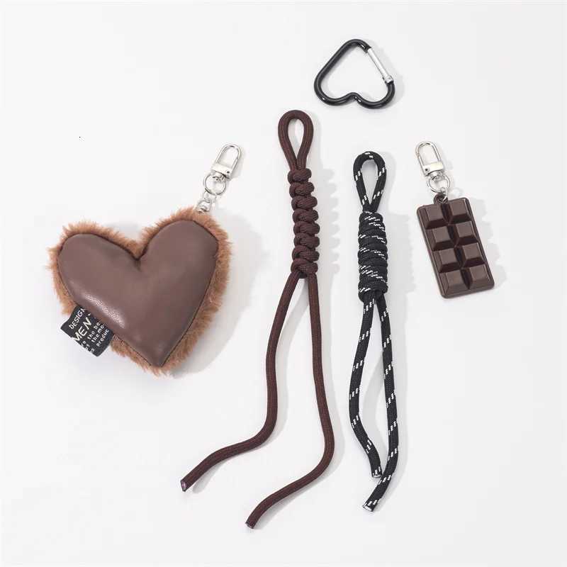 Creative New Fashion Love Simple Handmade Braided Rope Keychain Texture Bag Pendant Car Decoration Ornament M251215