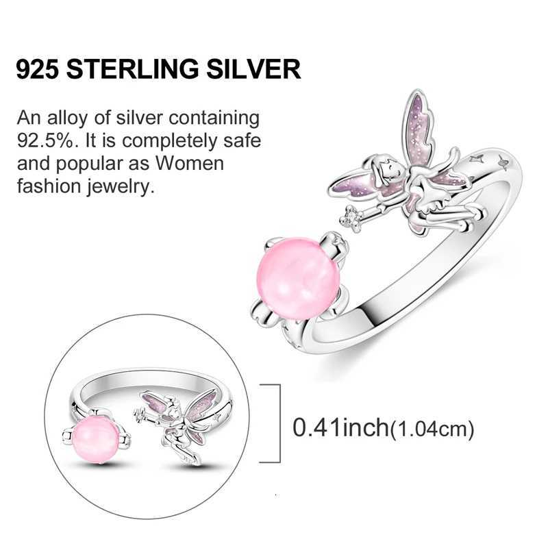 Adjustable Rings 925 Sterling Silver Mermaid Wing Dragon Sunflower Tulip Open Rings For Women Female Original Engagement Jewelry M251215
