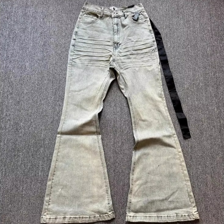 Washed Blue Zipper Pocket Fit slim fit PANT Jeans Cotton Denim Pants Comfort Casual Jeans Size S M L XL #26ss