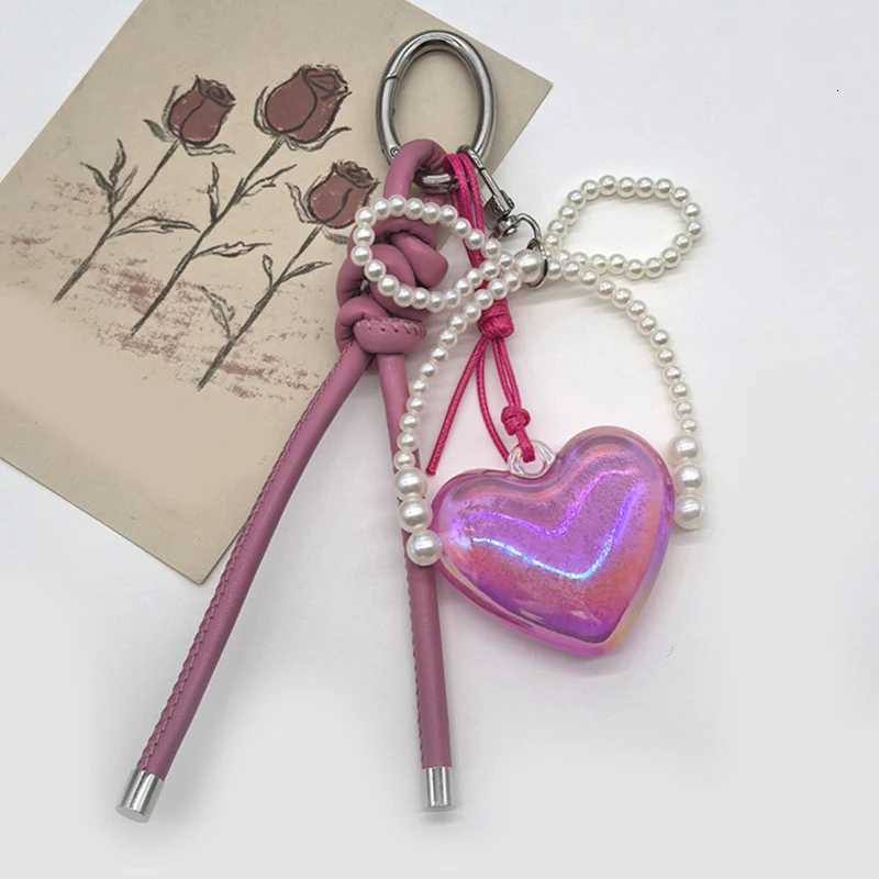 Heart Bow Woven Rope Cute Bag Pendant Keychain Jewelry Gift For Women Decoration Accessories M251215