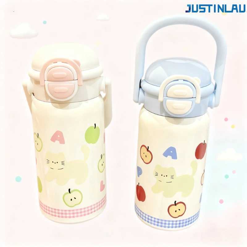 316 Stainless Steel Insulated Water Bottle High-Value Student Water Bottle Portable Childrens and Girls Straw Cup Cute Cup H251215