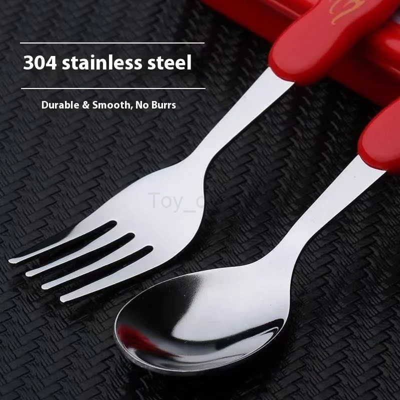 Disney New Lightning McQueen Car Spoon Fork Set Convenient Stainless Steel Tableware Cartoon Anime Peripheral Lifestyle Products Gift H251215
